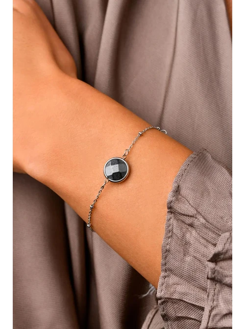 Bransoletka Strzelec, Hematyt, srebrny S1V72860-7S