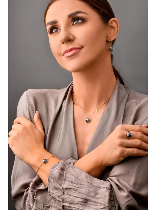 Bransoletka Strzelec, Hematyt, złoty S1V72860-7Z