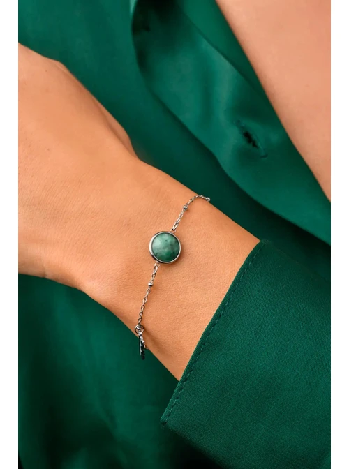 Bransoletka Wodnik, Amazonit, srebrny S1V72860-3S