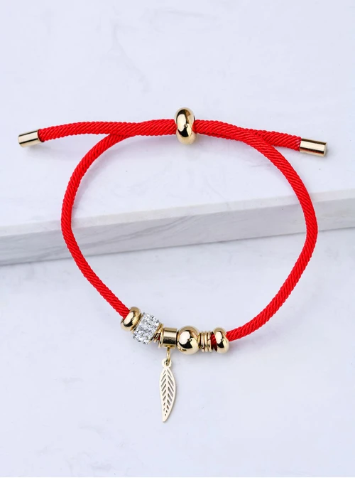 Bransoletka piórko, kolor czerwony S100189Z03