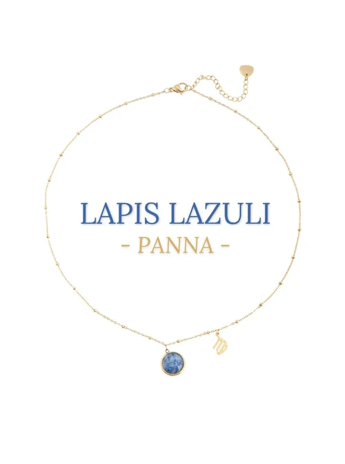 Naszyjnik Panna, Lapis Lazuli, złoty S3V72972-10Z