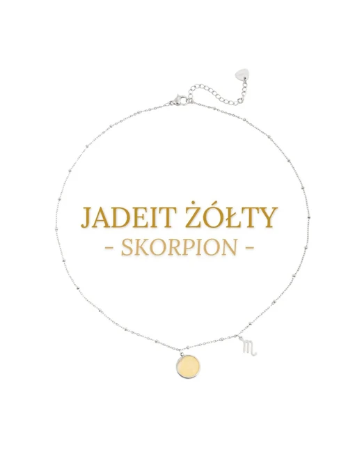 Naszyjnik Skorpion, Jadeit Żółty S3V72972-11S