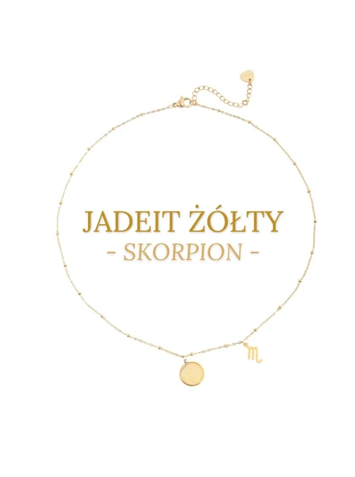 Naszyjnik Skorpion, Jadeit Żółty S3V72972-11Z