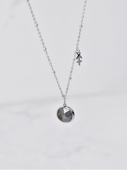 Naszyjnik Strzelec, Hematyt, srebrny S3V72972-7S