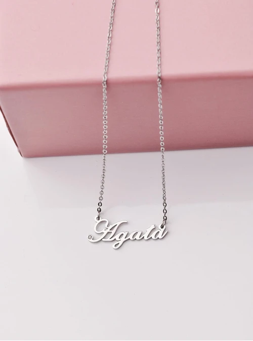 Naszyjnik imię Agata, srebrny S300122S0