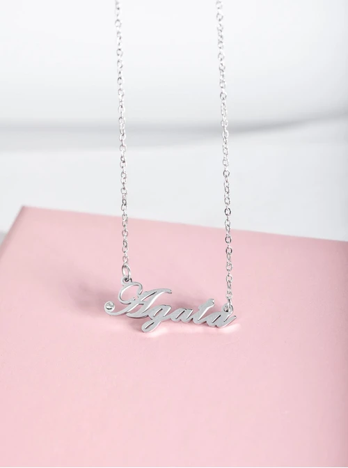 Naszyjnik imię Agata, srebrny S300122S0