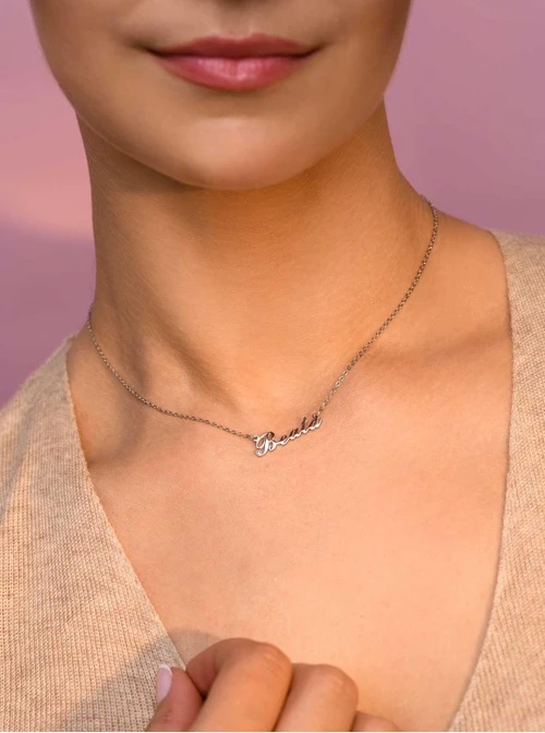 Naszyjnik imię Beata, srebrny S300111S0