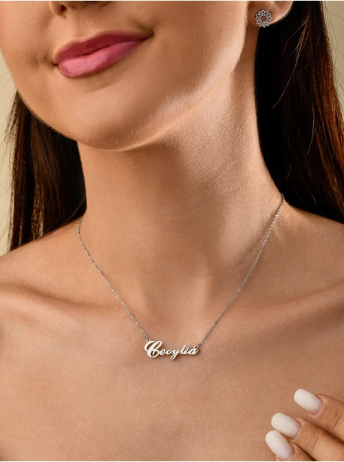 Naszyjnik imię Cecylia, srebrny S300119S0