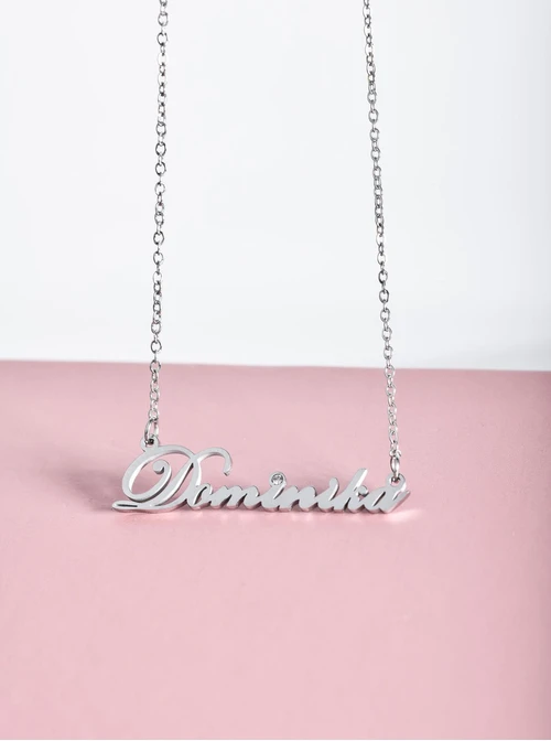 Naszyjnik imię Dominika, kolor srebrny S300098S0