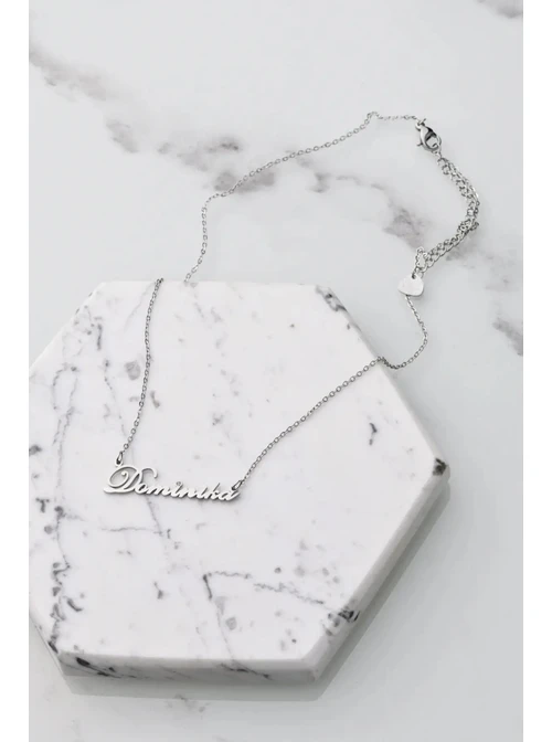 Naszyjnik imię Dominika, kolor srebrny S300098S0