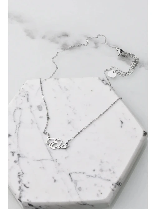 Naszyjnik imię Ela, kolor srebrny S300102S0