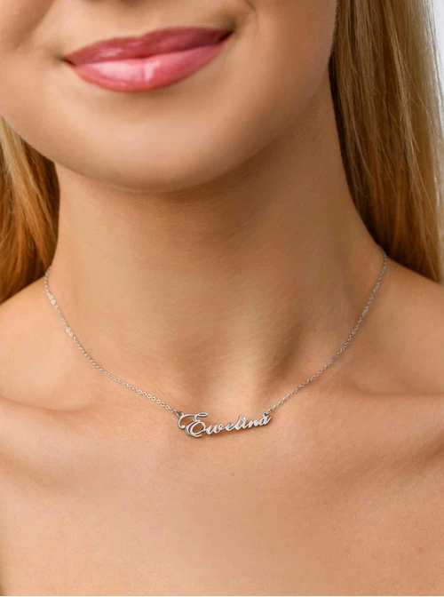 Naszyjnik imię Ewelina, srebrny S300123S0