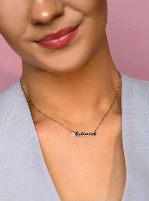 Naszyjnik imię Halinka, srebrny S300107S0