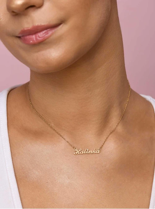 Naszyjnik imię Halinka, złoty S300107Z0