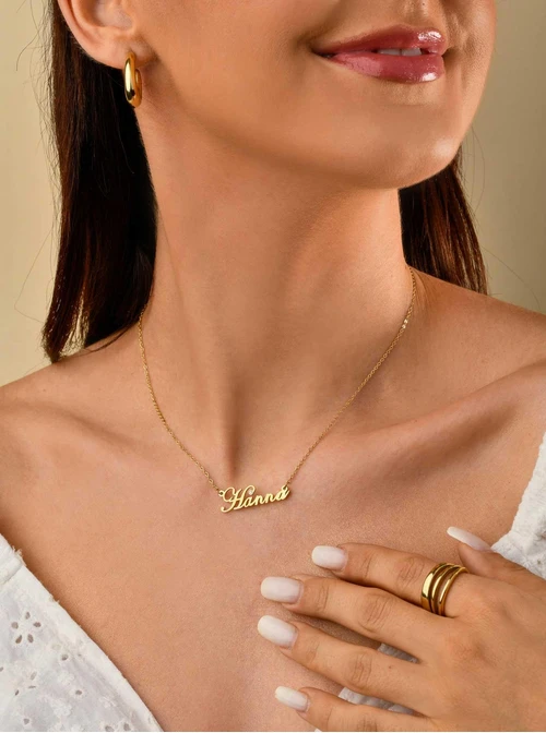Naszyjnik imię Hanna, kolor złoty S3V70530-70