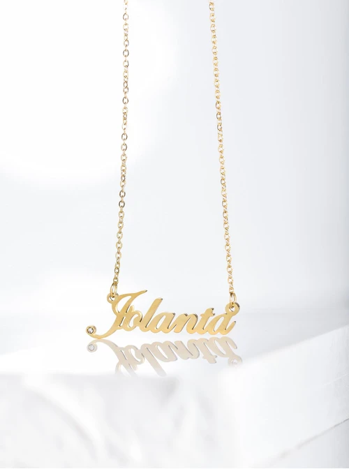 Naszyjnik imię Jolanta, kolor złoty S3V70530-44