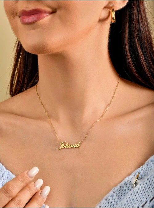 Naszyjnik imię Jolanta, kolor złoty S3V70530-44