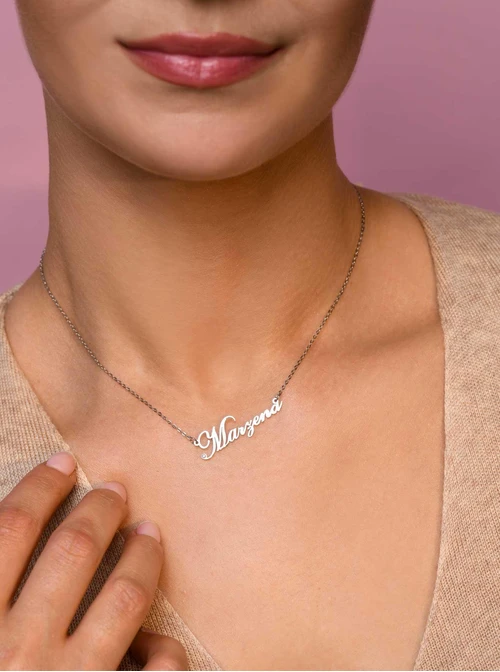 Naszyjnik imię Marzena, srebrny S300106S0