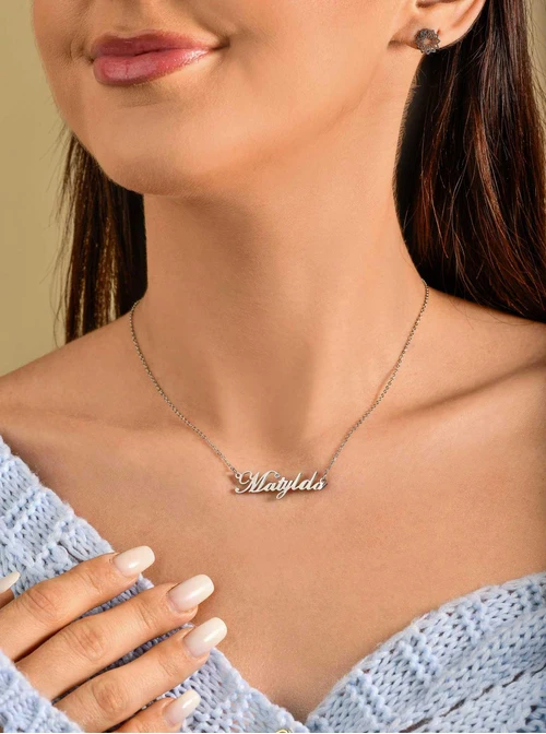 Naszyjnik imię Matylda, kolor srebrny