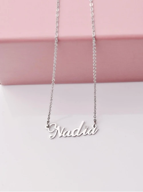 Naszyjnik imię Nadia, srebrny S300121S0