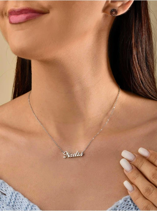 Naszyjnik imię Nadia, srebrny S300121S0