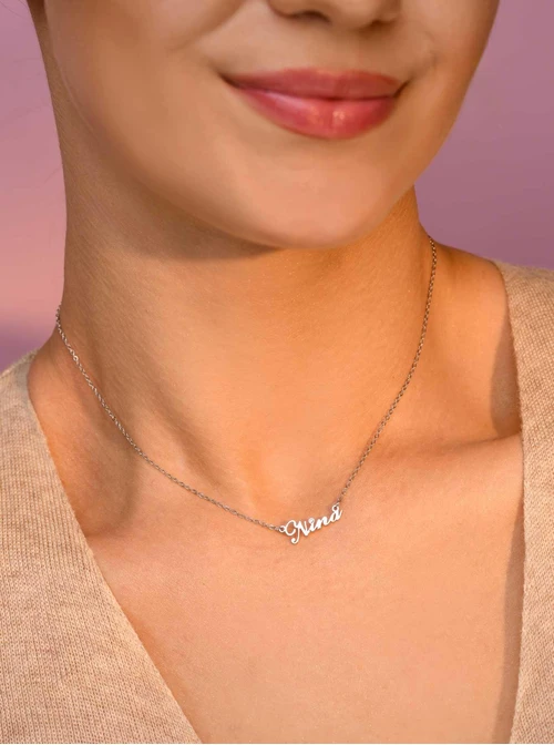 Naszyjnik imię Nina, srebrny S300116S0