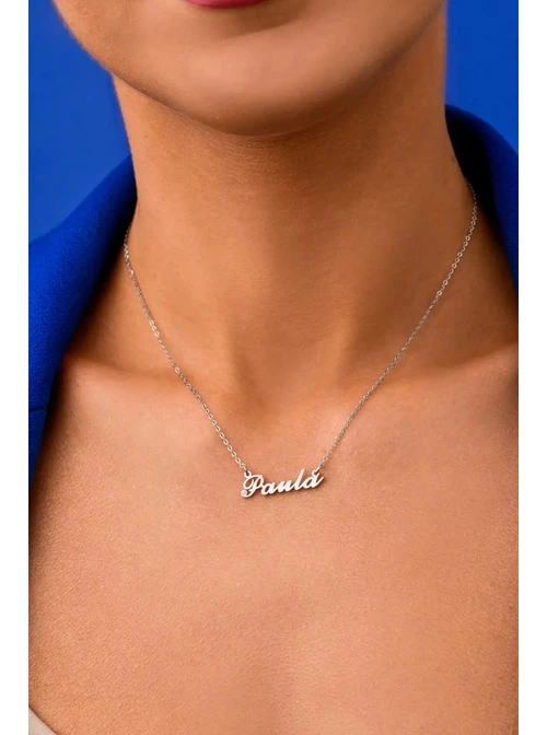 Naszyjnik imię Paula, kolor srebrny S300097S0