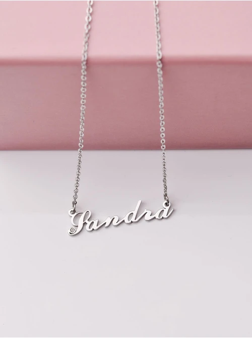 Naszyjnik imię Sandra, srebrny S300127S0