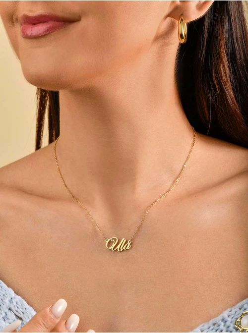 Naszyjnik imię Ula, kolor złoty S3V70530-45