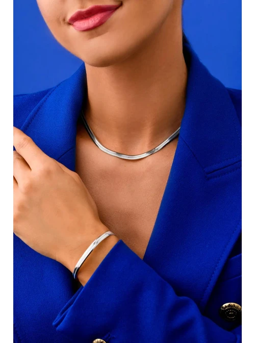 Naszyjnik srebrna żmijka S300260S00