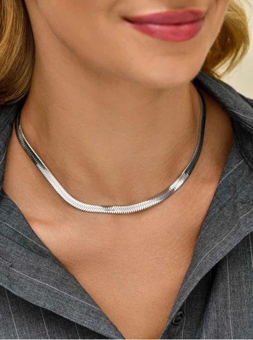 Naszyjnik srebrna żmijka S300260S00