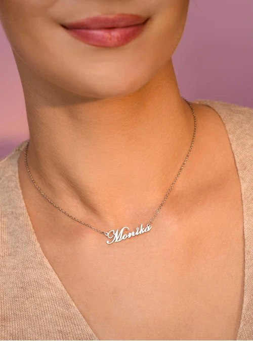 Naszyjnik imię Monika, srebrny S300108S0