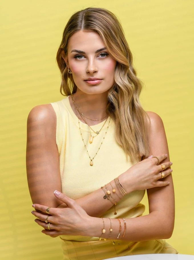 Bransoletka Jadeit Żółty, złoty  S100065Z10