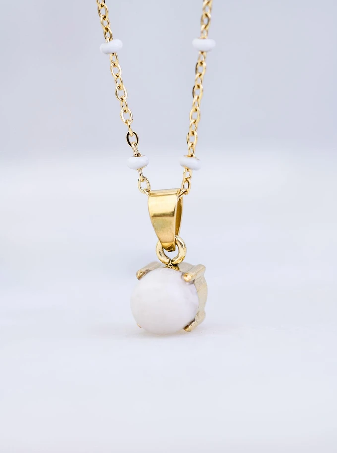 Naszyjnik Kamień Księżycowy, złoty S303507Z00