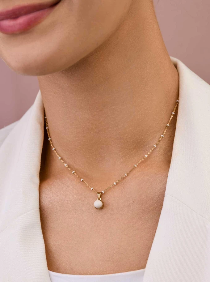 Naszyjnik Kamień Księżycowy, złoty S303507Z00