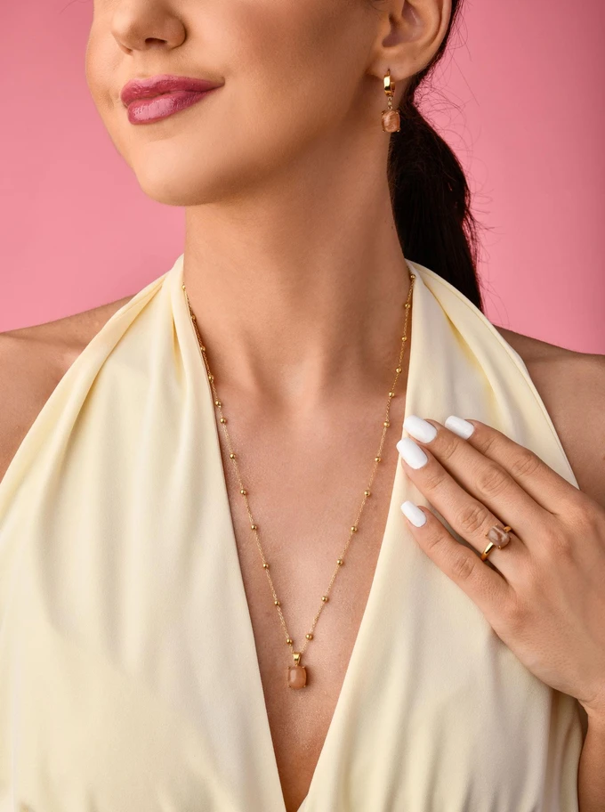 Naszyjnik Kamień Słońca, złoty S303526Z00