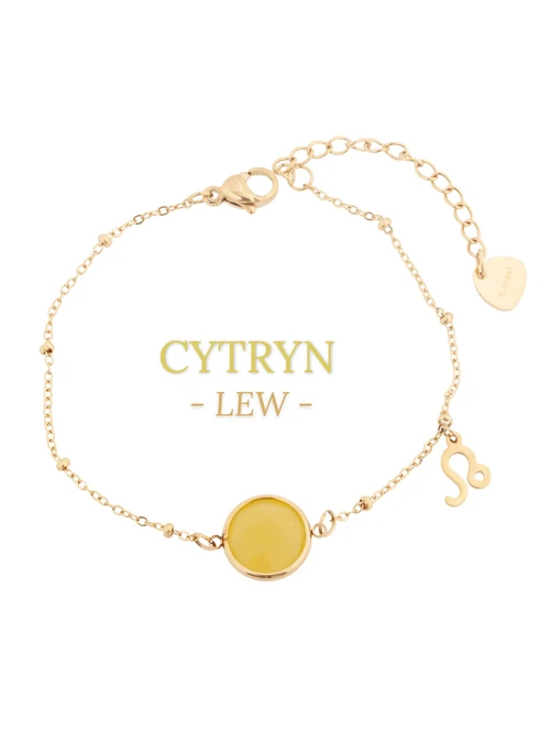 [Zestaw] Kolczyki Lew, Cytryn, złoty S2V72400-4Z