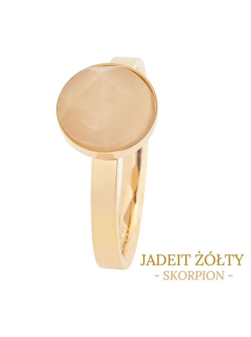 [Zestaw] Naszyjnik Skorpion, Jadeit Żółty S3V72972-11Z