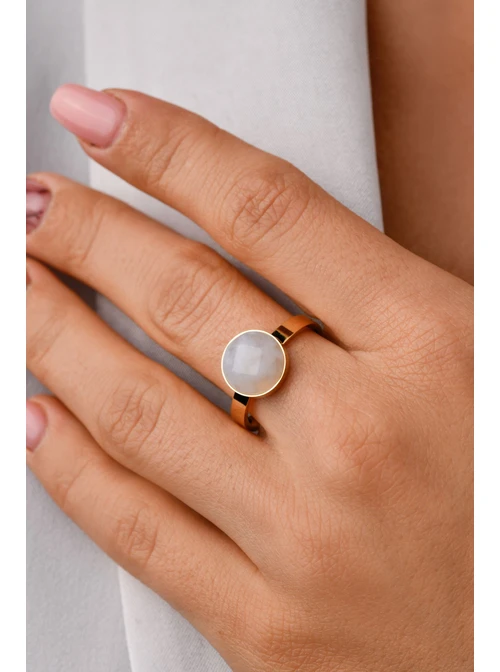 [Zestaw] Pierścionek Waga, Opal, złoty S4V70701