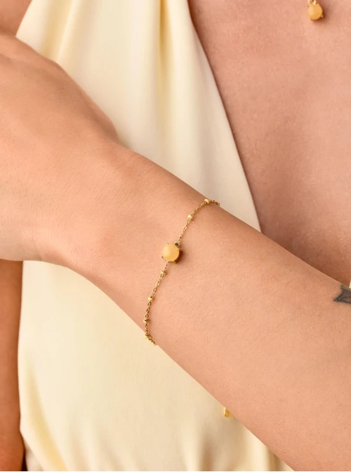 Bransoletka Jadeit Żółty, złoty S100064Z10