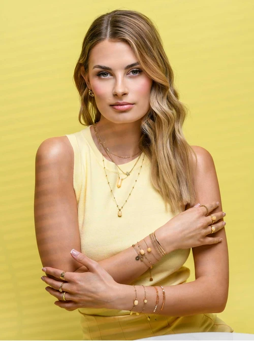 Bransoletka Jadeit Żółty, złoty S100064Z10