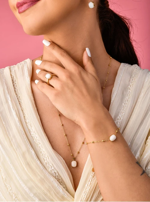 Bransoletka Kamień Księżycowy, złoty S103915Z00