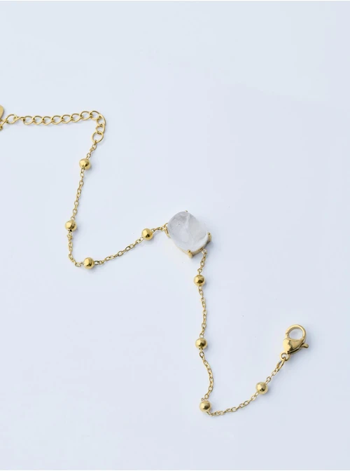 Bransoletka Kryształ Górski, złoty S100065Z02