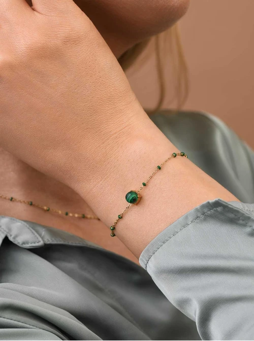 Bransoletka Malachit, złoty S103904Z00