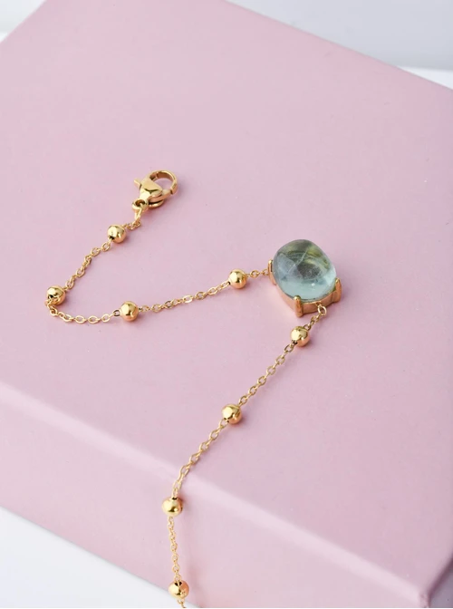 Bransoletka Zielony Fluoryt, złoty S103923Z00