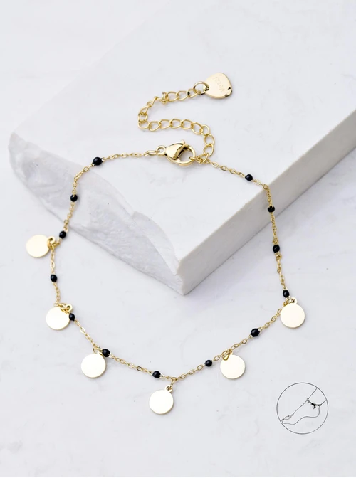 Bransoletka na kostkę kółeczka, złoty S100381Z00