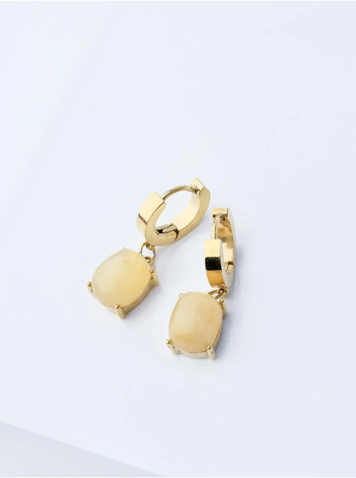 Kolczyki Jadeit Żółty, złoty S200064Z10