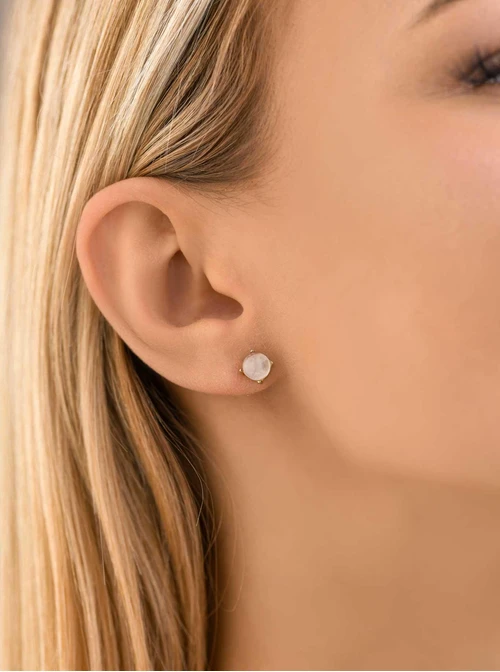 Kolczyki Kryształ Górski, złoty S200063Z02