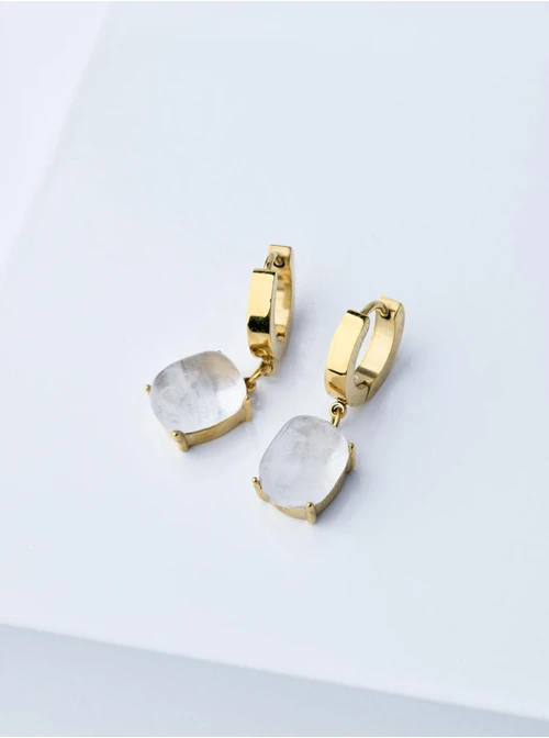 Kolczyki Kryształ Górski, złoty S200064Z02