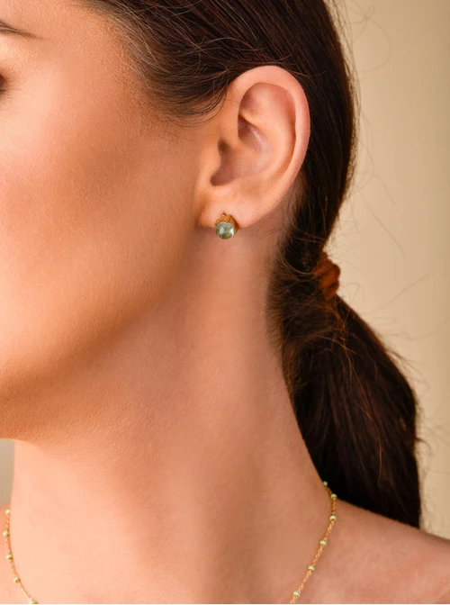 Kolczyki Zielony Fluoryt, złoty S202147Z00